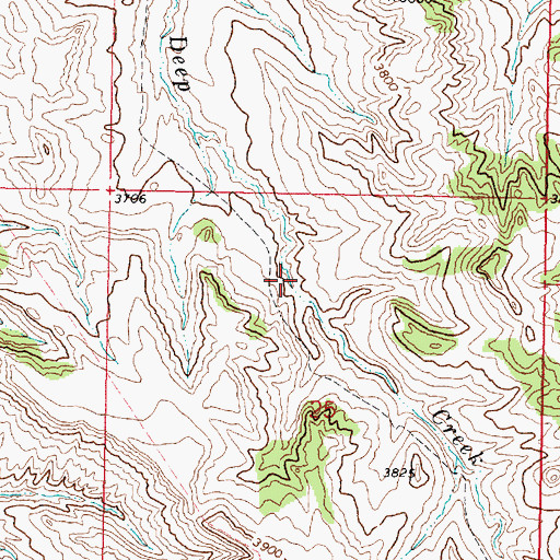 Topographic Map of 09S43E25BADC01 Spring, MT