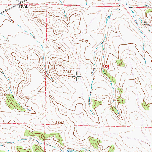 Topographic Map of 09S40E24CABC01 Well, MT