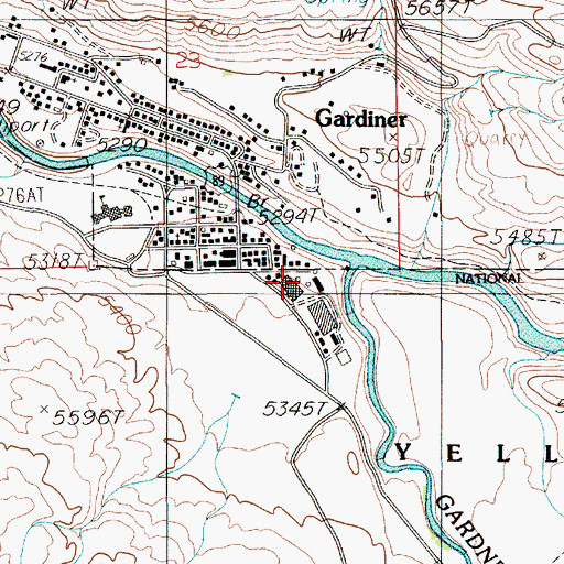 Topographic Map of 09s08e23ddcb01 Well, MT