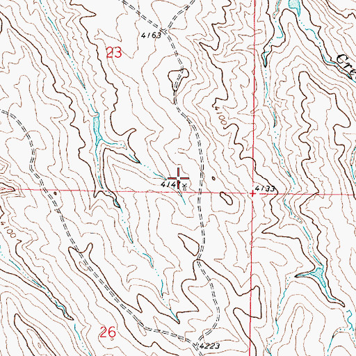 Topographic Map of 09S45E23DDCC02 Well, MT