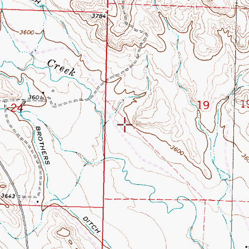 Topographic Map of 09S40E19CBBD01 Well, MT