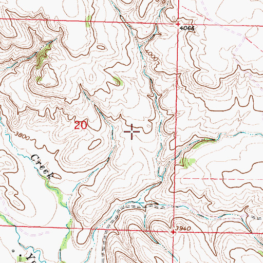 Topographic Map of 09S39E20DABB01 Well, MT
