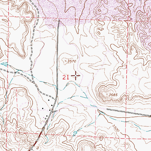 Topographic Map of 09S40E21ACCA01 Well, MT