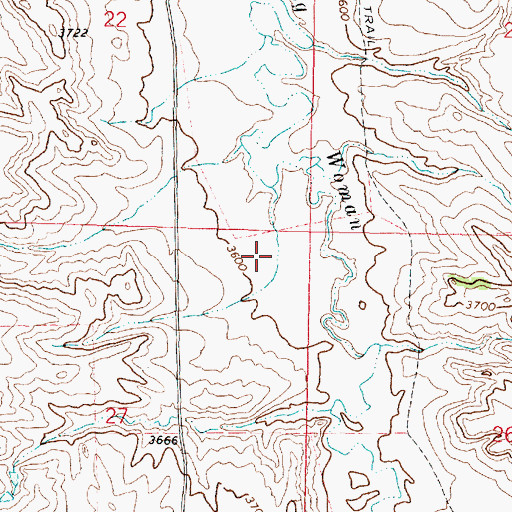 Topographic Map of 09S43E27AAAC01 Well, MT