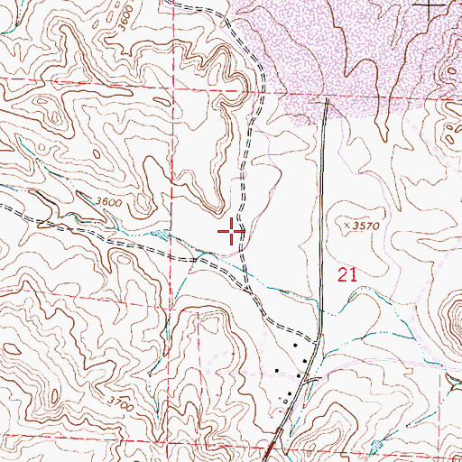 Topographic Map of 09S40E21BCAC01 Well, MT