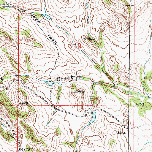 Topographic Map of 09S47E19DBCC01 Well, MT