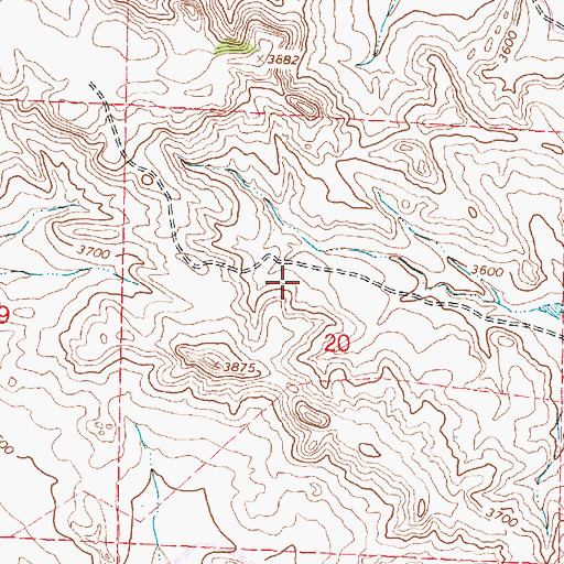 Topographic Map of 09S40E20BDAC02 Well, MT