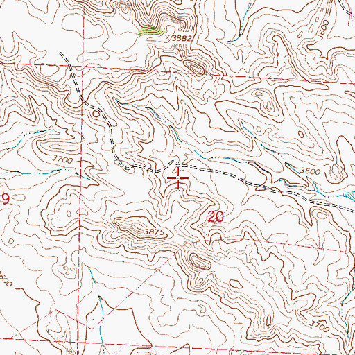 Topographic Map of 09S40E20BDAC01 Well, MT