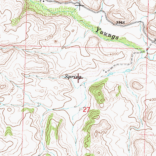Topographic Map of 09S38E27ACBB02 Well, MT