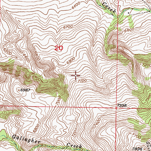 Topographic Map of 08S09W17DCBA01 Well, MT