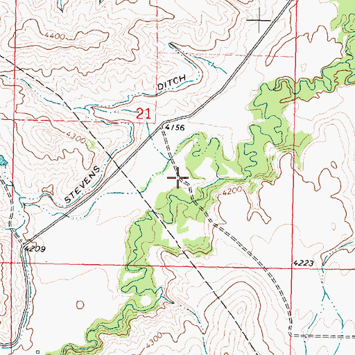 Topographic Map of 09S35E21DBCA01 Well, MT