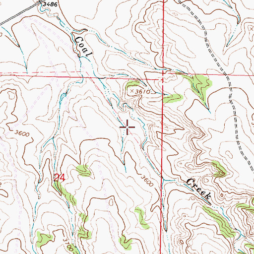 Topographic Map of 09S40E24ADBA02 Well, MT