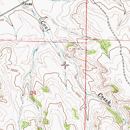 Topographic Map of 09S40E24AACD01 Well, MT