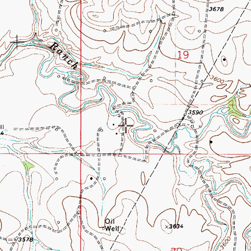 Topographic Map of 09S54E19CC__01 Well, MT