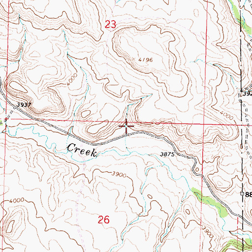 Topographic Map of 09S38E23CDDA01 Well, MT