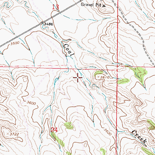 Topographic Map of 09S40E24ABAD02 Well, MT