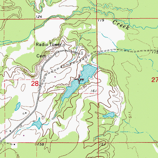 Topographic Map of Fullerton Lake, AR