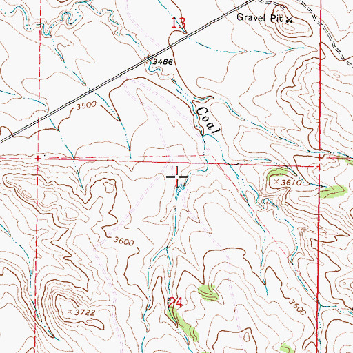 Topographic Map of 09S40E24ABBB01 Well, MT