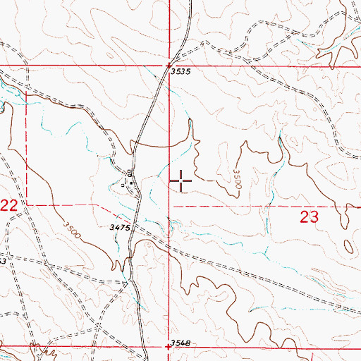 Topographic Map of 09S51E22AD__01 Well, MT