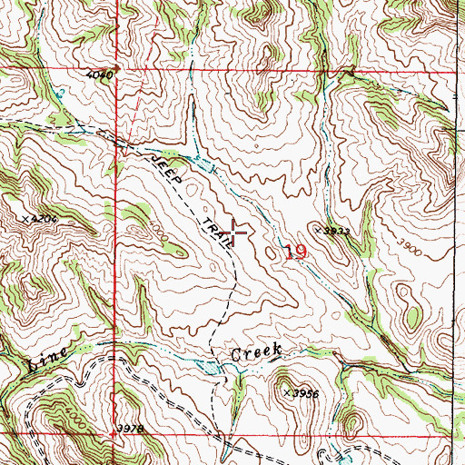Topographic Map of 09S47E19BDCD01 Well, MT