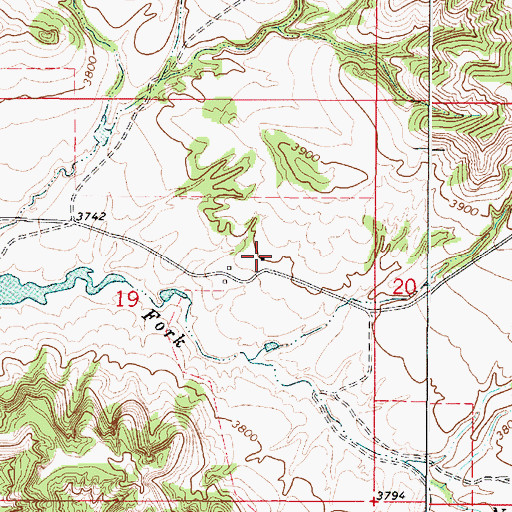 Topographic Map of 09S50E19ADCA01 Well, MT