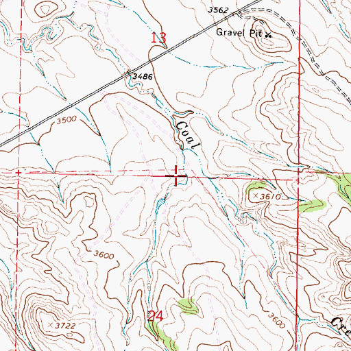 Topographic Map of 09S40E13DCCD03 Well, MT