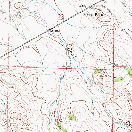 Topographic Map of 09S40E13DCCD01 Well, MT
