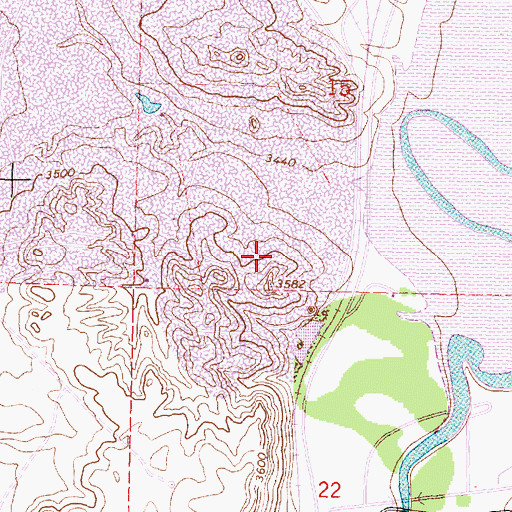 Topographic Map of 09S40E15CDDB01 Well, MT