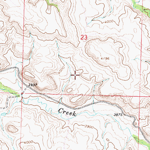 Topographic Map of 09S38E23CDAD01 Well, MT