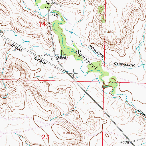 Topographic Map of 09S39E14DDCC01 Well, MT