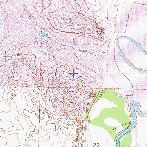 Topographic Map of 09S40E15CDBC03 Well, MT