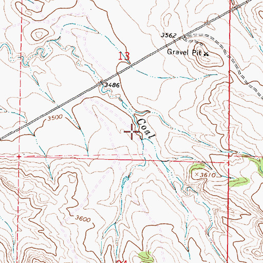 Topographic Map of 09S40E13DCCD02 Well, MT