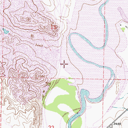 Topographic Map of 09S40E15DCAC01 Well, MT