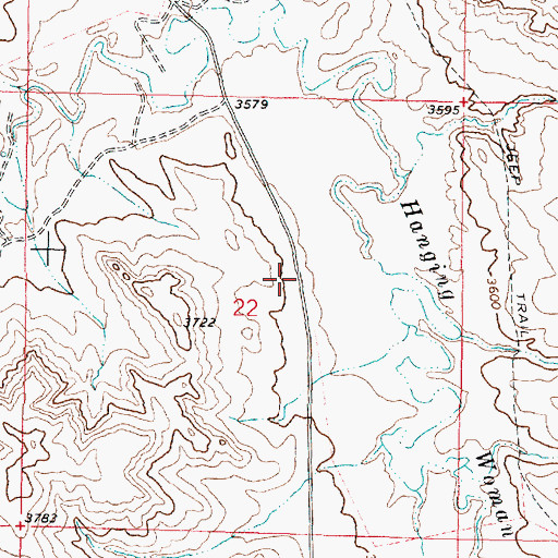 Topographic Map of 09S43E22ACCA01 Well, MT