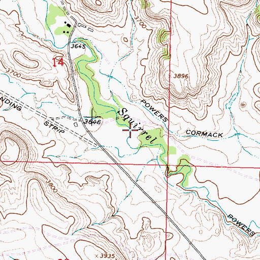 Topographic Map of 09S39E14DDBD01 Well, MT