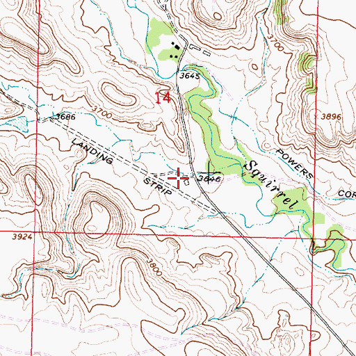 Topographic Map of 09S39E14DCBB01 Well, MT