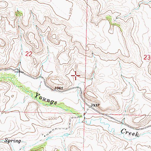 Topographic Map of 09S38E22DADC01 Well, MT