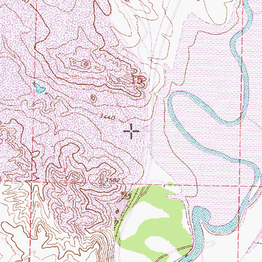 Topographic Map of 09S40E15DBCC03 Well, MT