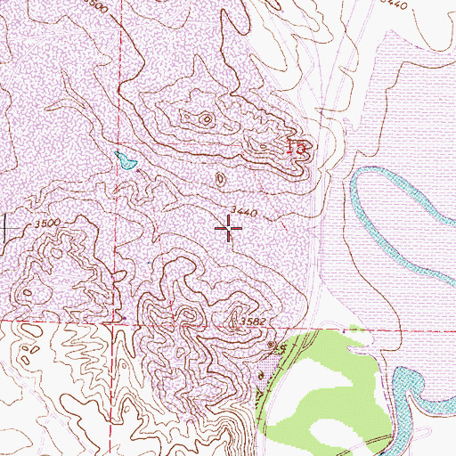 Topographic Map of 09S40E15CACD01 Well, MT