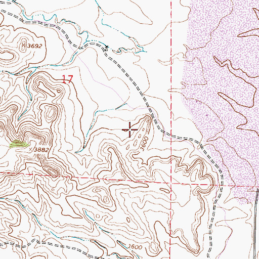 Topographic Map of 09S40E17DACB01 Well, MT