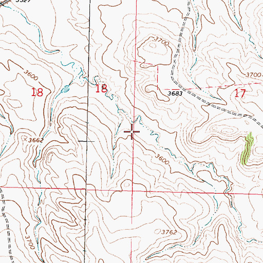 Topographic Map of 09S41E17CBCC01 Well, MT