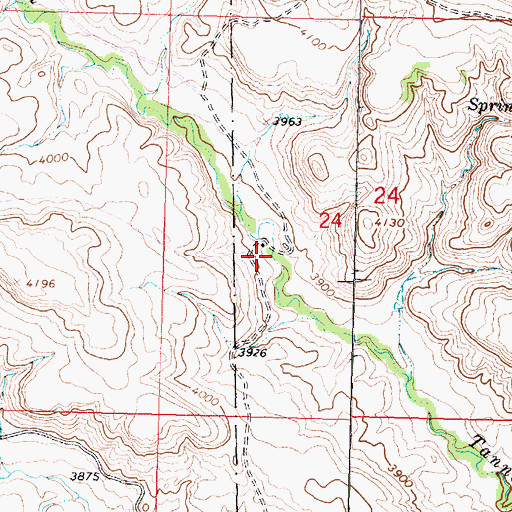 Topographic Map of 09S38E24CABC02 Well, MT