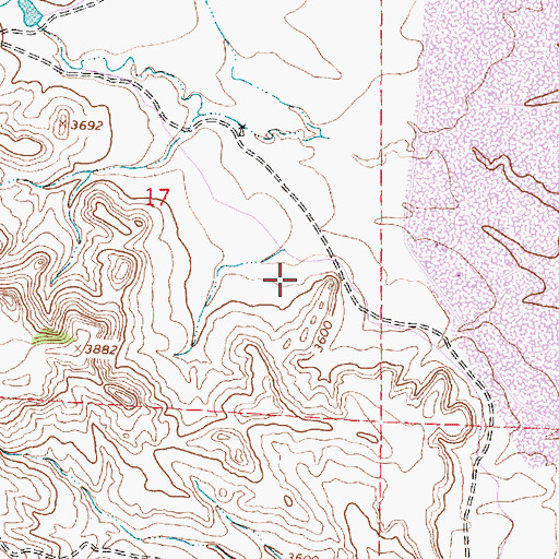 Topographic Map of 09S40E17DBDA01 Well, MT