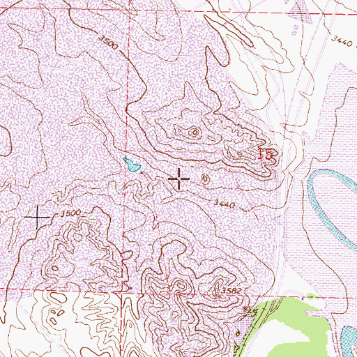 Topographic Map of 09S40E15CBDA01 Well, MT
