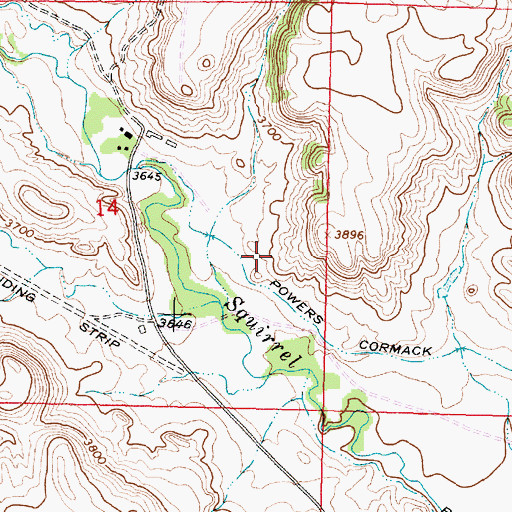 Topographic Map of 09S39E14DABD01 Well, MT