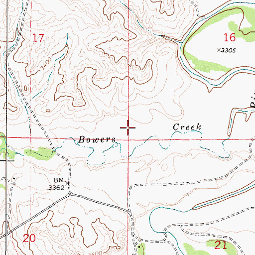 Topographic Map of 09S52E16CCCB01 Well, MT