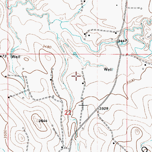 Topographic Map of 09S53E22ABB_01 Well, MT