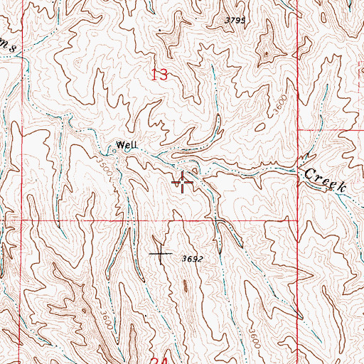 Topographic Map of 09S52E13DC__01 Well, MT