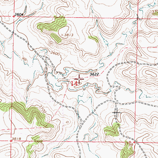 Topographic Map of 09S41E14ACCD01 Well, MT