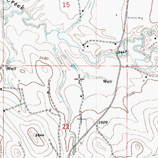 Topographic Map of 09S53E22ABAC01 Well, MT